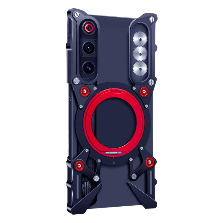 For ZTE nubia RedMagic 10 Air Rotating Bracket Hollow Metal Phone Case with Lanyard