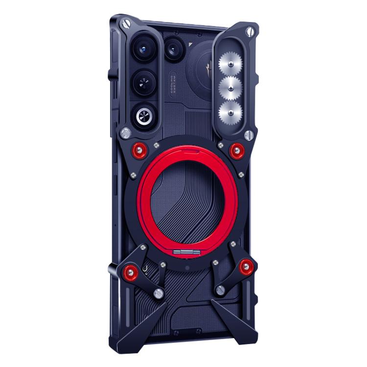 For ZTE nubia RedMagic 11 Air Rotating Bracket Hollow Metal Phone Case with Lanyard
