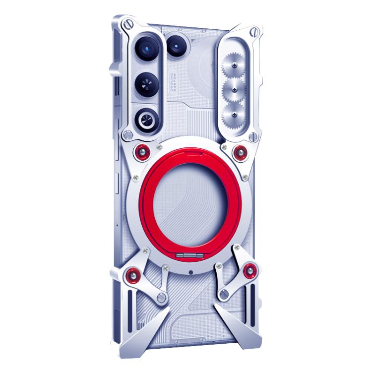 For ZTE nubia RedMagic 11 Air Rotating Bracket Hollow Metal Phone Case with Lanyard