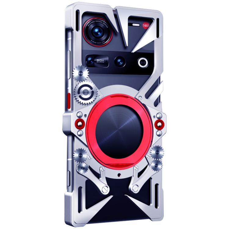 For ZTE nubia Z70 Ultra Rotating Bracket Hollow Metal Phone Case with Lanyard