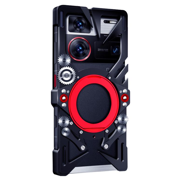 For ZTE nubia Z60 Ultra Rotating Bracket Hollow Metal Phone Case with Lanyard