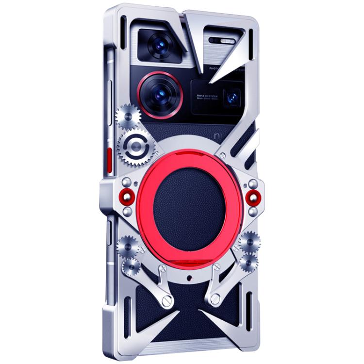 For ZTE nubia Z60 Ultra Rotating Bracket Hollow Metal Phone Case with Lanyard