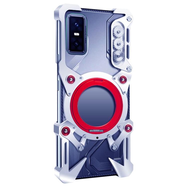 For Infinix GT 30 Pro Rotating Bracket Hollow Metal Phone Case with Lanyard