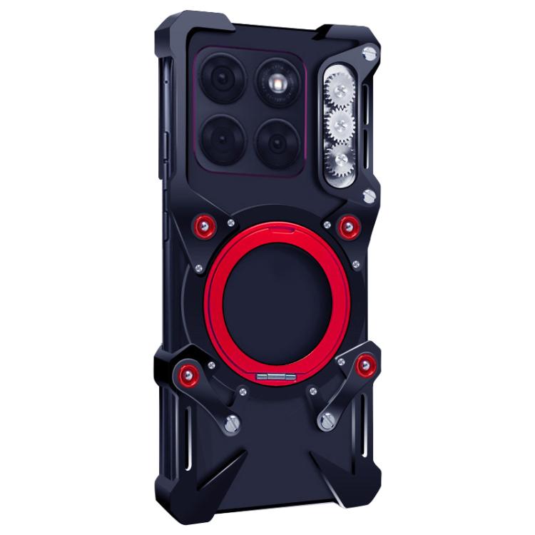 For Motorola Edge 70 Fusion Rotating Bracket Hollow Metal Phone Case with Lanyard