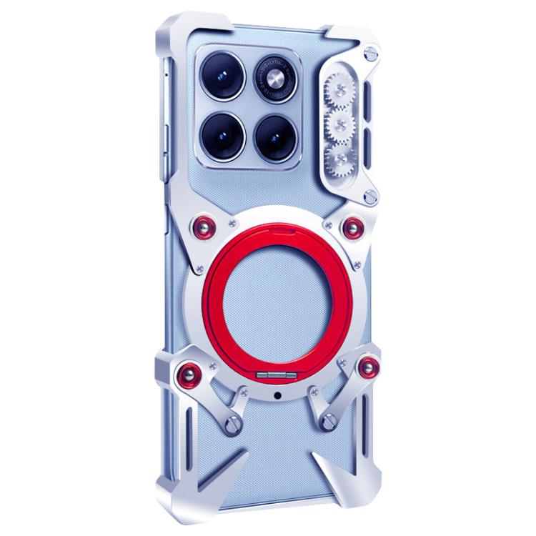 For Motorola Edge 70 Fusion Rotating Bracket Hollow Metal Phone Case with Lanyard