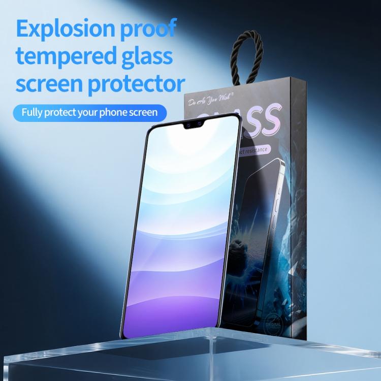 For vivo S9 Do As You Wish Silk Screen Printed HD Tempered Glass Film - Black