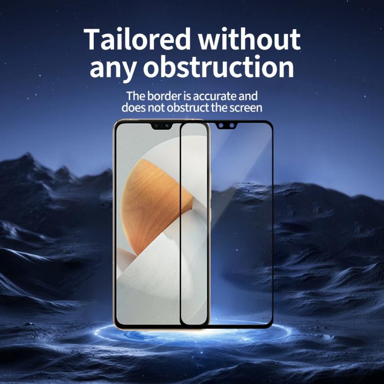 For vivo S12 Do As You Wish Silk Screen Printed HD Tempered Glass Film - Black