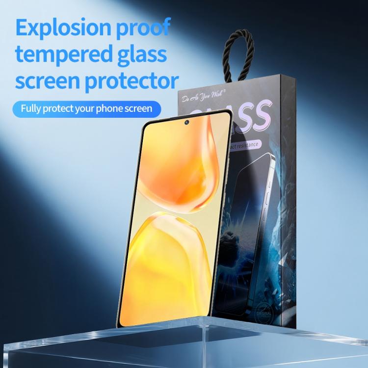 For vivo S15 Do As You Wish Silk Screen Printed HD Tempered Glass Film - Black