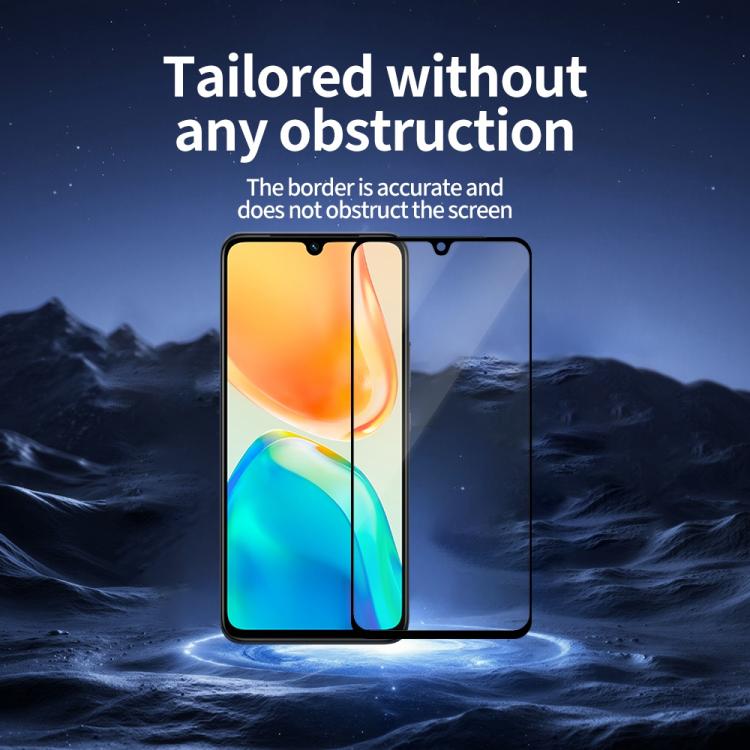 For vivo S15e Do As You Wish Silk Screen Printed HD Tempered Glass Film - Black