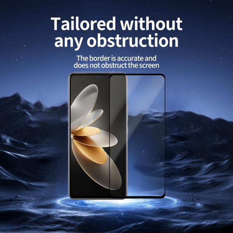 For vivo S16e Do As You Wish Silk Screen Printed HD Tempered Glass Film - Black