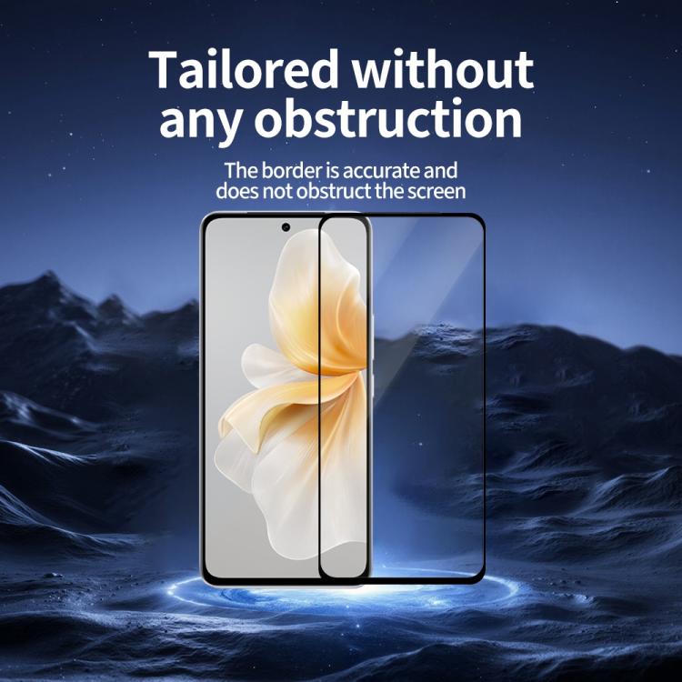For vivo S18e Do As You Wish Silk Screen Printed HD Tempered Glass Film - Black