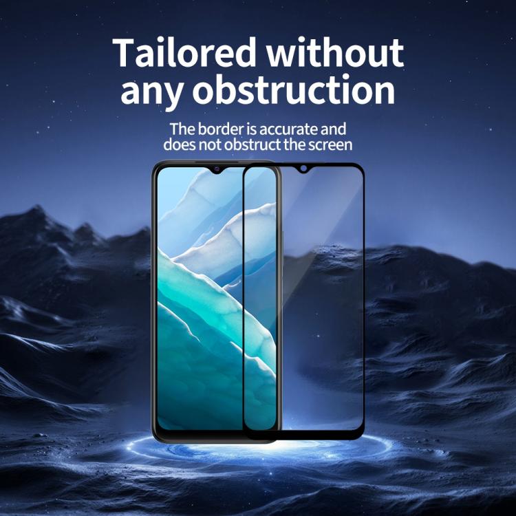 For vivo T1x 4G Do As You Wish Silk Screen Printed HD Tempered Glass Film - Black