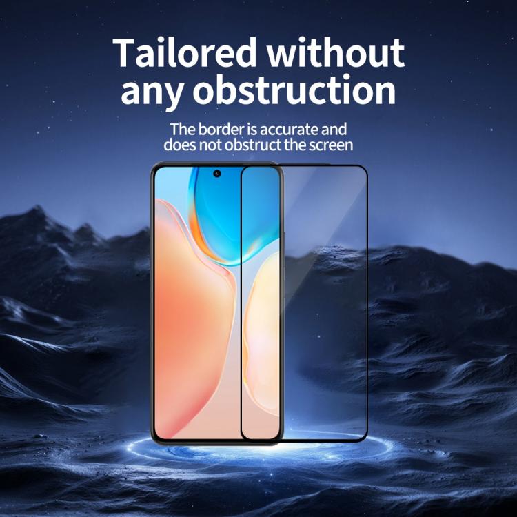 For vivo X70 Do As You Wish Silk Screen Printed HD Tempered Glass Film - Black