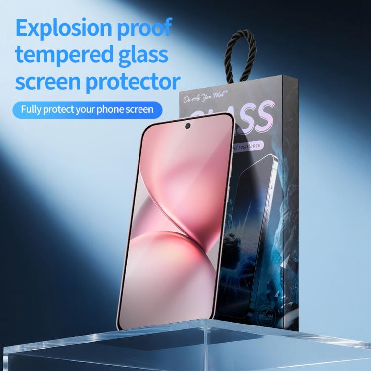 For vivo X200 Pro mini Do As You Wish Silk Screen Printed HD Tempered Glass Film - Black