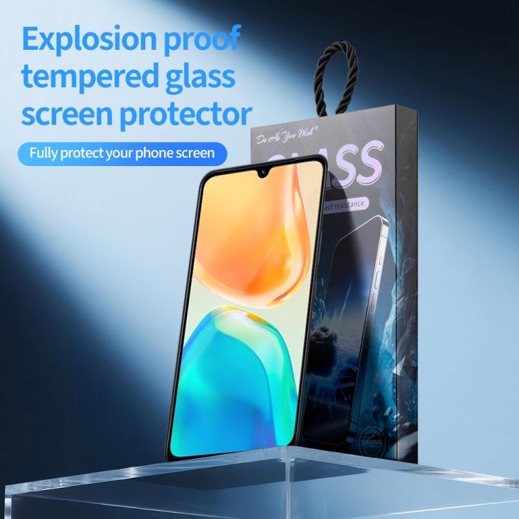 For vivo S15e 5pcs / Pack Do As You Wish Silk Screen Printed HD Tempered Glass Film - Black