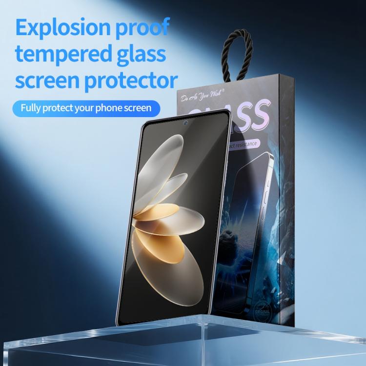 For vivo S16e 5pcs / Pack Do As You Wish Silk Screen Printed HD Tempered Glass Film - Black