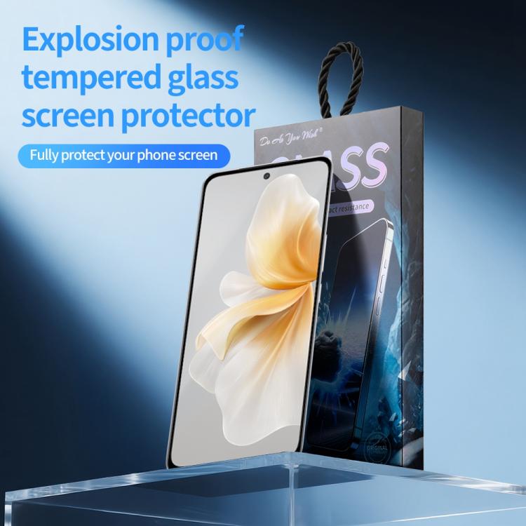 For vivo S18e 5pcs / Pack Do As You Wish Silk Screen Printed HD Tempered Glass Film - Black