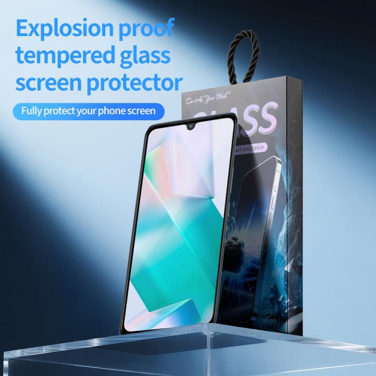 For vivo T1 5pcs / Pack Do As You Wish Silk Screen Printed HD Tempered Glass Film - Black