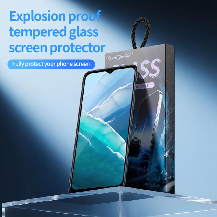 For vivo T1x 4G 5pcs / Pack Do As You Wish Silk Screen Printed HD Tempered Glass Film - Black
