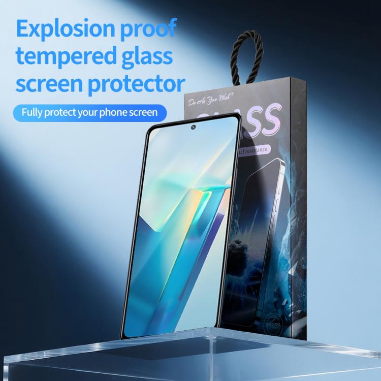 For vivo T2 5pcs / Pack Do As You Wish Silk Screen Printed HD Tempered Glass Film - Black