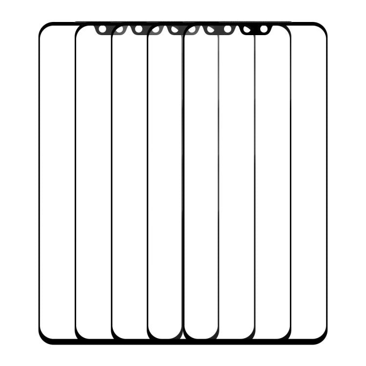 For vivo V23 5G 5pcs / Pack Do As You Wish Silk Screen Printed HD Tempered Glass Film - Black