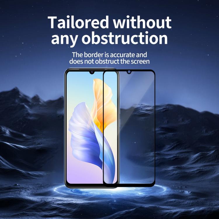 For vivo V23e 5G 5pcs / Pack Do As You Wish Silk Screen Printed HD Tempered Glass Film - Black