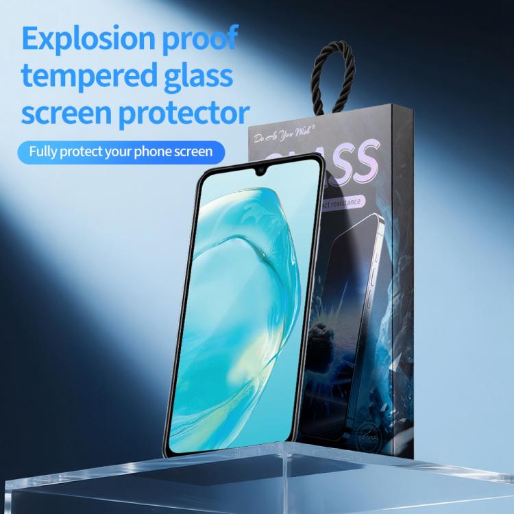 For vivo V25 / V25e 5pcs / Pack Do As You Wish Silk Screen Printed HD Tempered Glass Film - Black