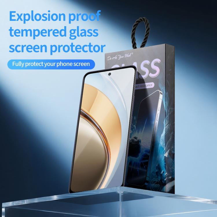 For vivo V40 SE 5pcs / Pack Do As You Wish Silk Screen Printed HD Tempered Glass Film - Black