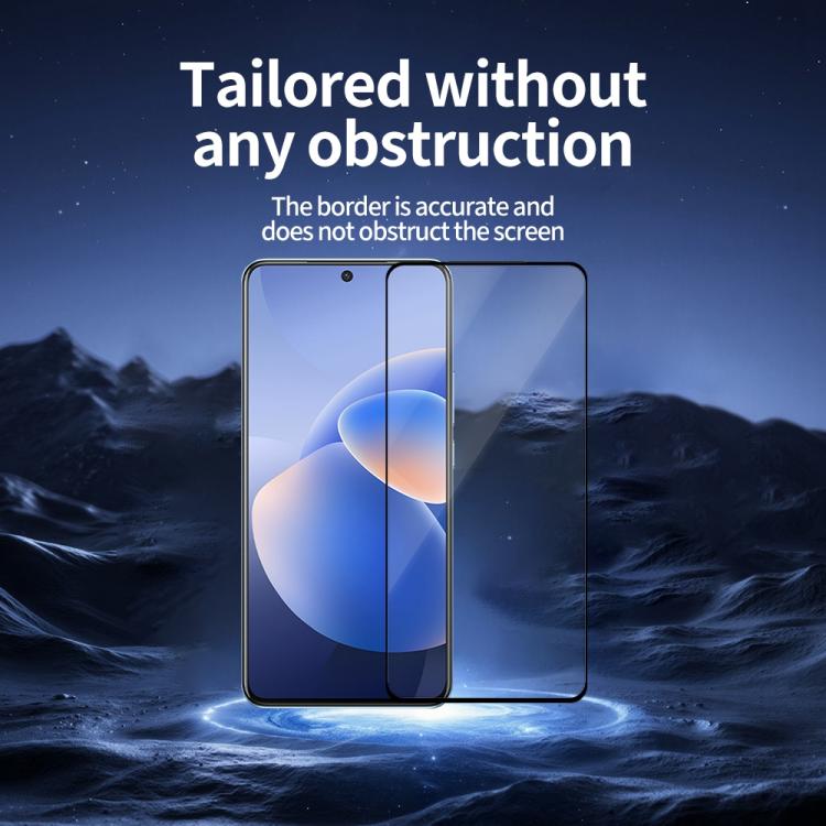 For vivo X60 5G 5pcs / Pack Do As You Wish Silk Screen Printed HD Tempered Glass Film - Black