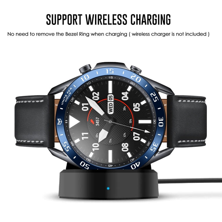 For Samsung Galaxy Watch 3 45mm Smart Watch Steel Bezel Ring, A Version