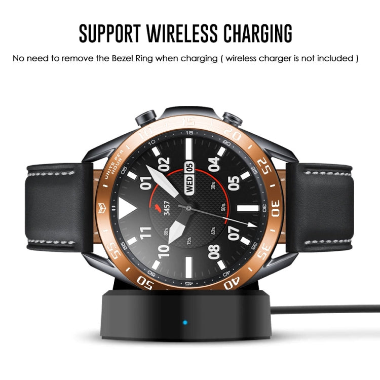 For Samsung Galaxy Watch 3 45mm Smart Watch Steel Bezel Ring, A Version