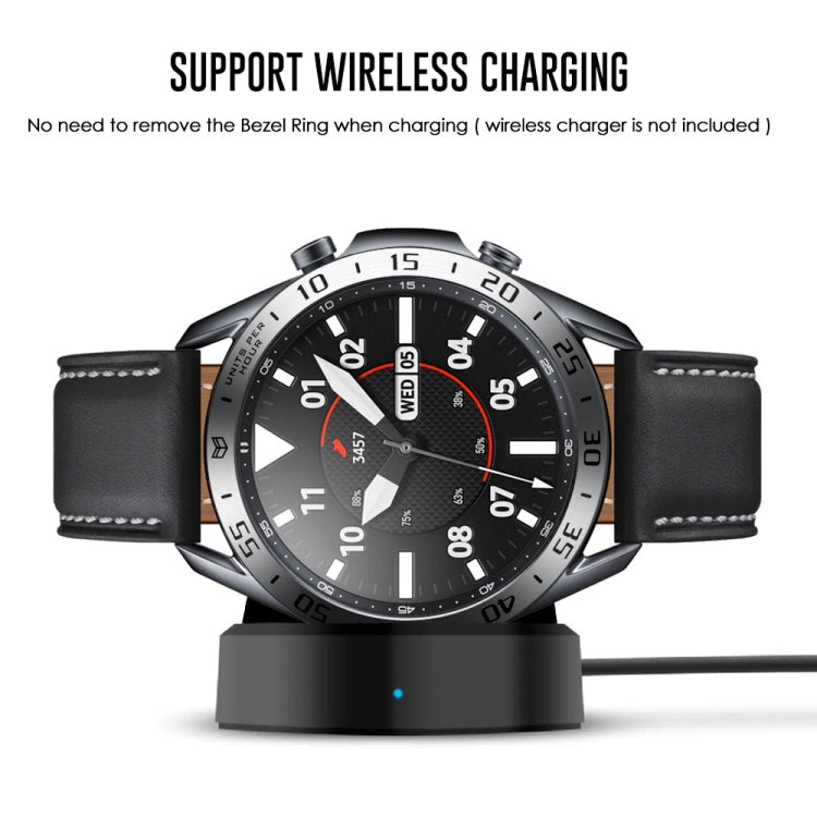 For Samsung Galaxy Watch 3 45mm Smart Watch Steel Bezel Ring, A Version