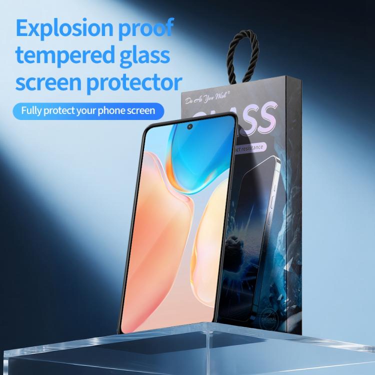 For vivo X70 5pcs / Pack Do As You Wish Silk Screen Printed HD Tempered Glass Film - Black