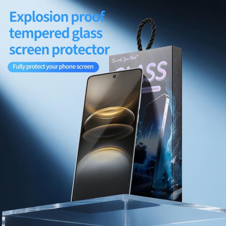 For vivo X100s 5pcs / Pack Do As You Wish Silk Screen Printed HD Tempered Glass Film - Black