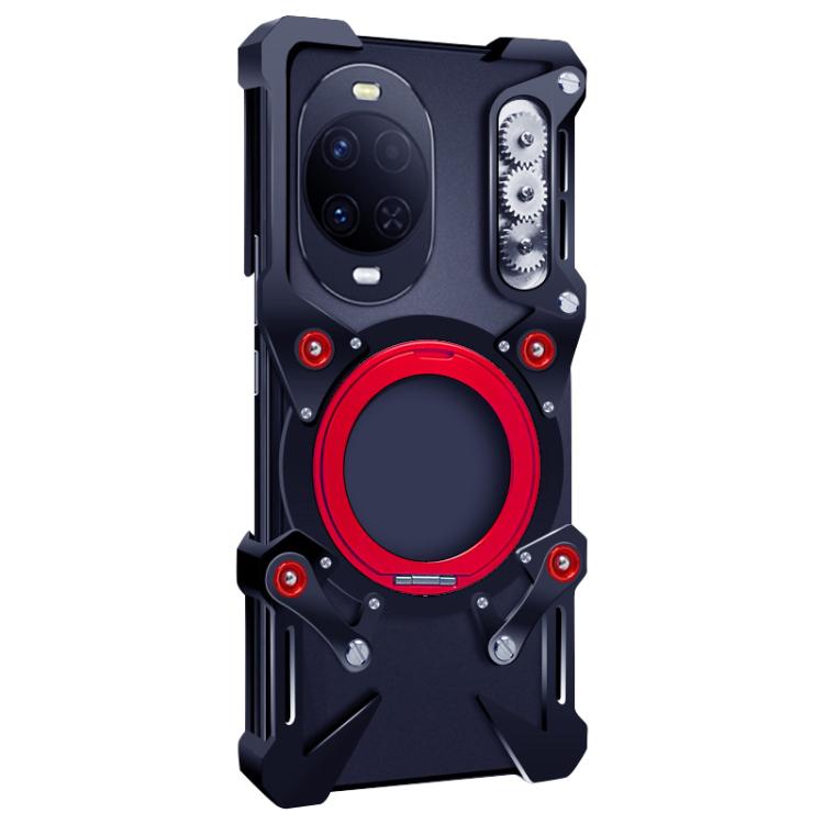 For Huawei nova 15 Rotating Bracket Hollow Metal Phone Case with Lanyard