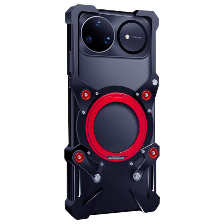 For Huawei nova 15 Ultra Rotating Bracket Hollow Metal Phone Case with Lanyard