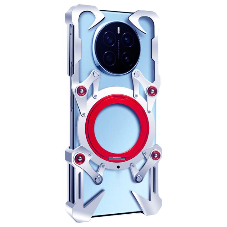 For Honor Magic7 Rotating Bracket Hollow Metal Phone Case with Lanyard