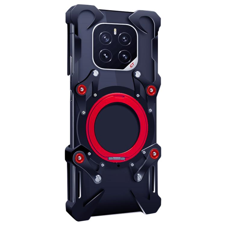 For Honor GT Pro Rotating Bracket Hollow Metal Phone Case with Lanyard