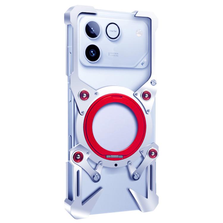 For Honor Win RT 5G Rotating Bracket Hollow Metal Phone Case with Lanyard