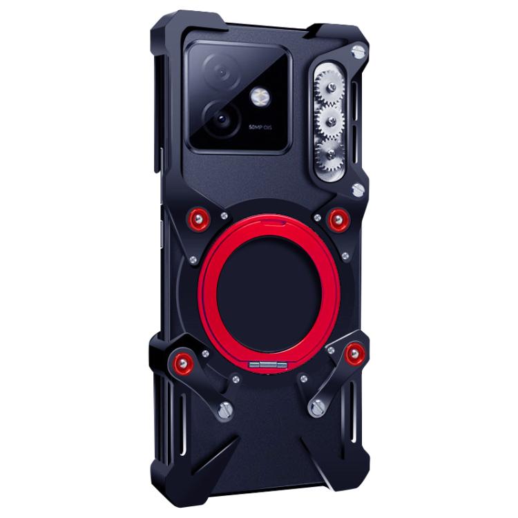 For Honor X60 GT Rotating Bracket Hollow Metal Phone Case with Lanyard