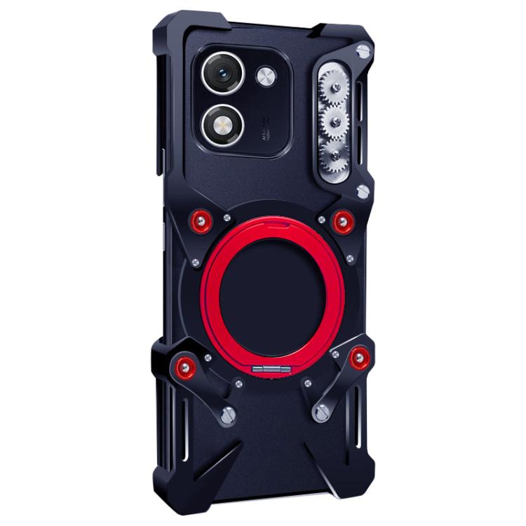 For Honor X70i Rotating Bracket Hollow Metal Phone Case with Lanyard