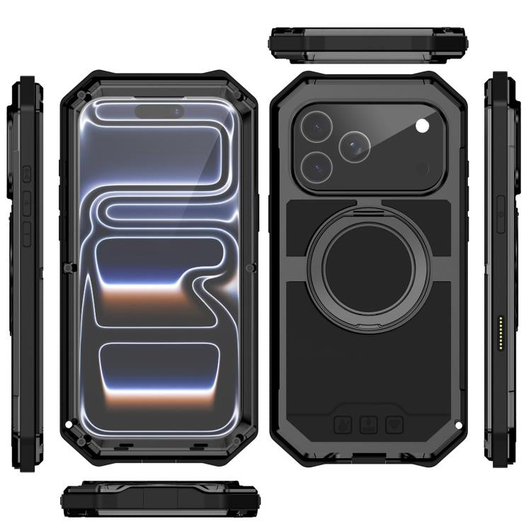 For iPhone 17 Pro Max R-JUST Life Waterproof Dustproof MagSafe Magnetic Holder Phone Case