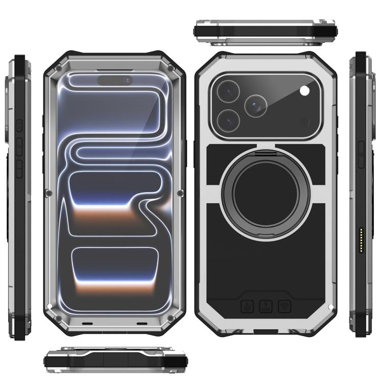For iPhone 17 Pro Max R-JUST Life Waterproof Dustproof MagSafe Magnetic Holder Phone Case