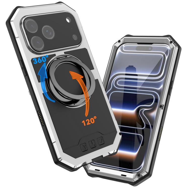 For iPhone 17 Pro Max R-JUST Life Waterproof Dustproof MagSafe Magnetic Holder Phone Case