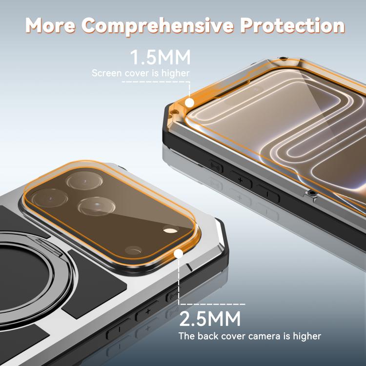 For iPhone 17 Pro Max R-JUST Life Waterproof Dustproof MagSafe Magnetic Holder Phone Case