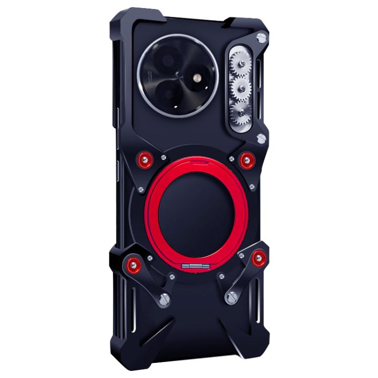 For Redmi K80 Ultra Rotating Bracket Hollow Metal Phone Case with Lanyard
