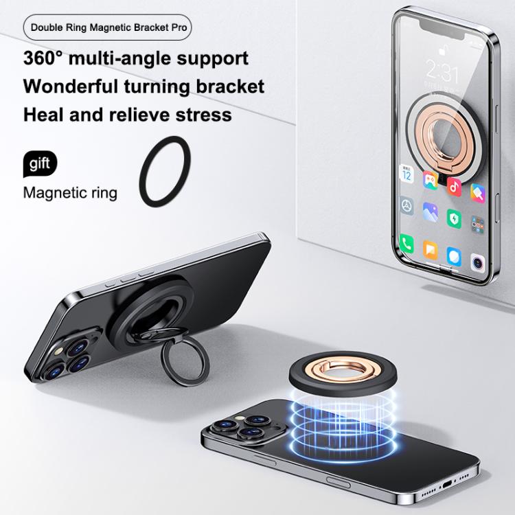 360 Degree Rotation Double Ring Magnetic MagSafe Phone Holder