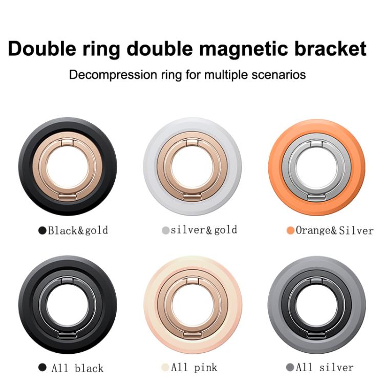 360 Degree Rotation Double Ring Magnetic MagSafe Phone Holder