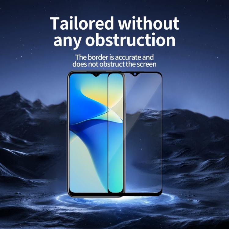 For vivo Y30 / Y30G Do As You Wish Silk Screen Printed HD Tempered Glass Film - Black