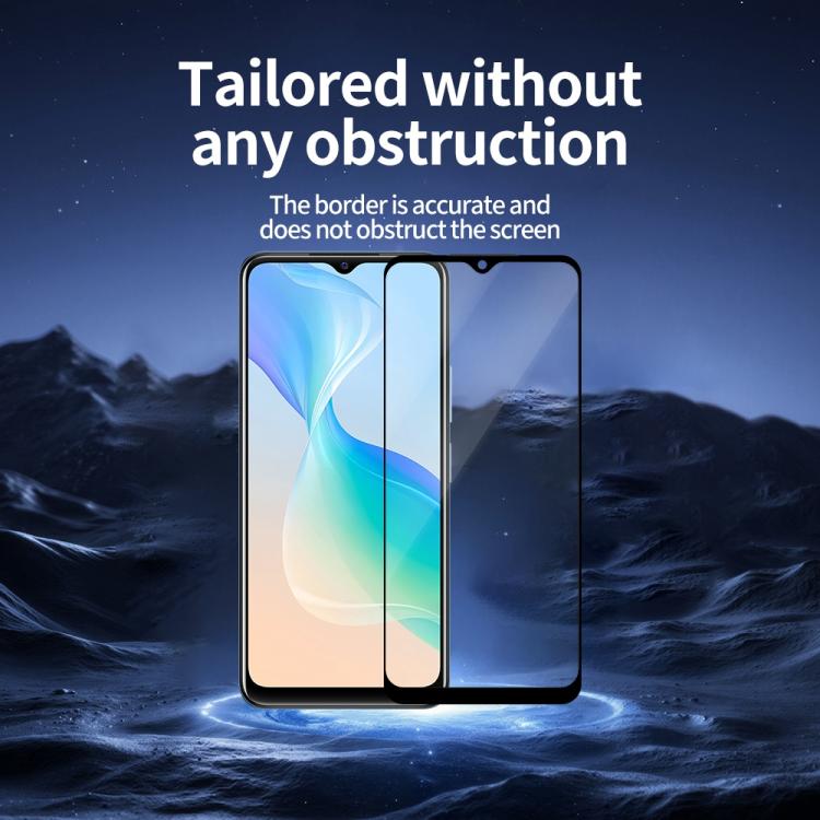 For vivo Y33 / Y33s / Y33e Do As You Wish Silk Screen Printed HD Tempered Glass Film - Black